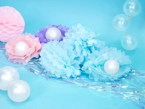 Selyempapír Pompon, égszínkék, 25cm