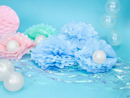 Selyempapír Pompon, világos ködkék, 25cm