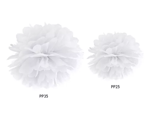 Selyempapír Pompon, fehér, 35 cm