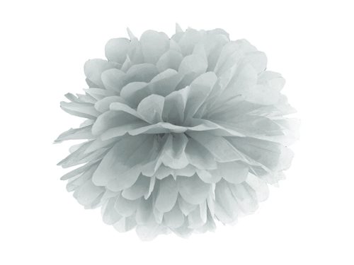 Selyempapír Pompon, ezüst, 35 cm
