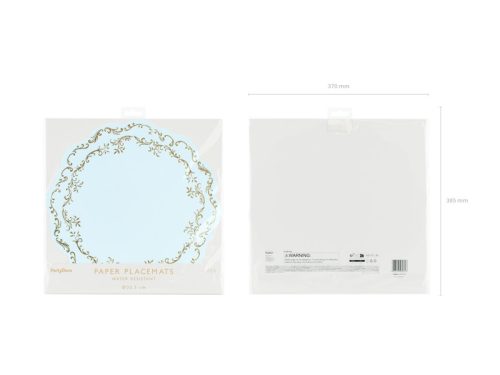 Tányérszőnyegek Ornament, világoskék, átmérő 35,5 cm (1 db / 6 db)