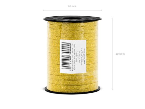 Műanyag szalag, arany, 5mm/225m