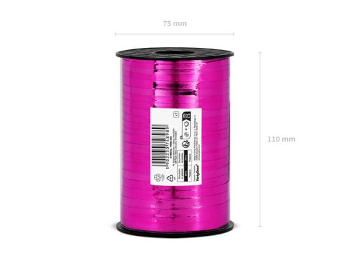 Műanyag szalag, sötét rózsaszín, 5mm/225m