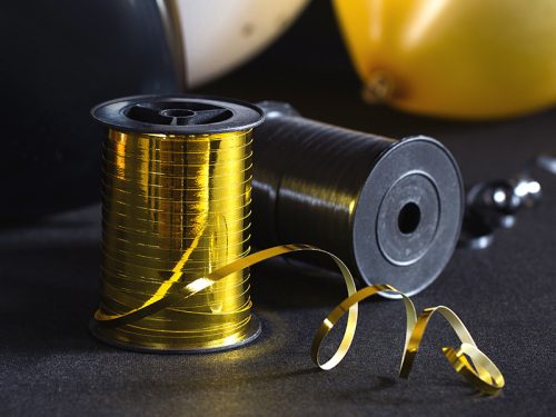 Műanyag szalag, arany, 5mm/225m