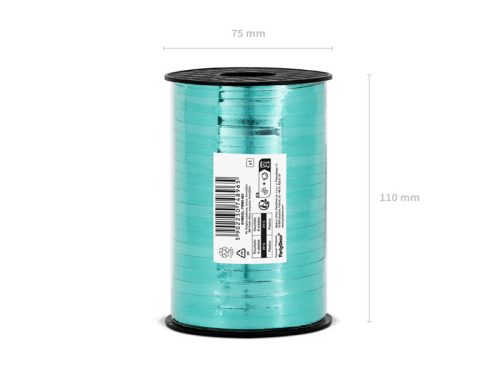 Műanyag szalag, türkiz, 5mm/225m