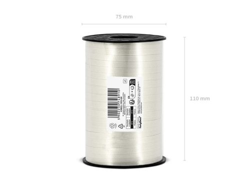 Műanyag szalag, fehér, 5mm/225m