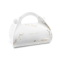   Dekoratív tortadobozok - Ágak, arany, 16 x 8,5 x 9,5 cm (1 db / 10 db)