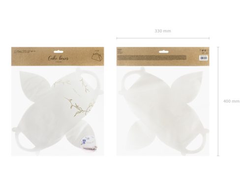 Dekoratív tortadobozok - Ágak, arany, 16 x 8,5 x 9,5 cm (1 db / 10 db)