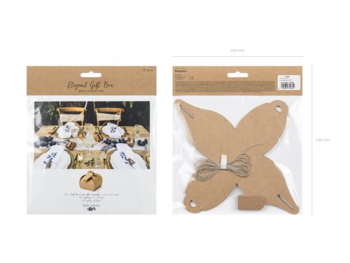 Dobozok címkékkel, 6x6x5,5cm (1 db / 10 db)