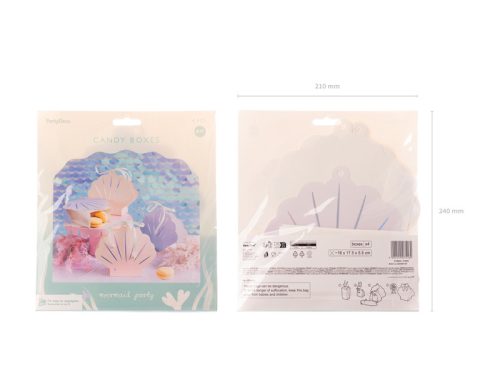 Dobozok Kagyló, mix, 16x17,5x5,5 cm (1 db / 4 db)