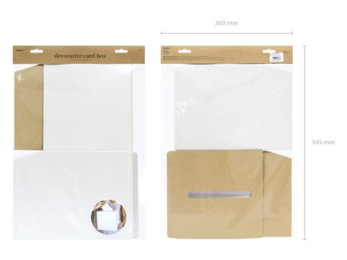 Esküvői kartondoboz, krém, 24x24x24cm