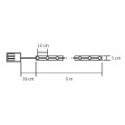 LED szalag,5 m/ 50 db micro LED, kül- és beléri, 8 funkció, elemes