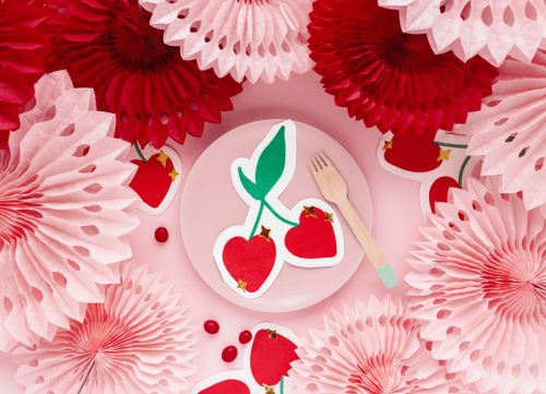 Függő dekoráció, piros, 20-30cm (1 db / 3 db)