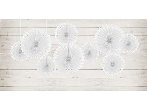 Függő dekoráció, fehér, 20-30cm (1 db / 3 db)