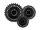 Decorative Rosettes, Black, 20-30cm (1 pkt / 3 pc.)