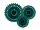 Decorative Rosettes, Dark Green, 20-30cm (1 pkt / 3 pc.)