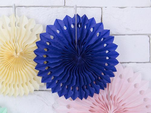 Decorative Rosettes, Navy Blue, 20-30cm (1 pkt / 3 pc.)