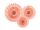 Decorative Rosettes, Light Peach, 20-30cm (1 pkt / 3 pc.)