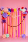 Decorative Rosettes, Yellow, 20-30cm (1 pkt / 3 pc.)