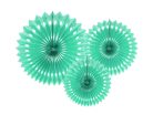 Decorative Rosettes, Mint, 20-30cm (1 pkt / 3 pc.)