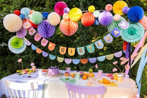 Decorative Rosettes, Mint, 20-30cm (1 pkt / 3 pc.)