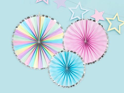 Decorative Rosettes Unicorn, mix (1 pkt / 3 pc.)