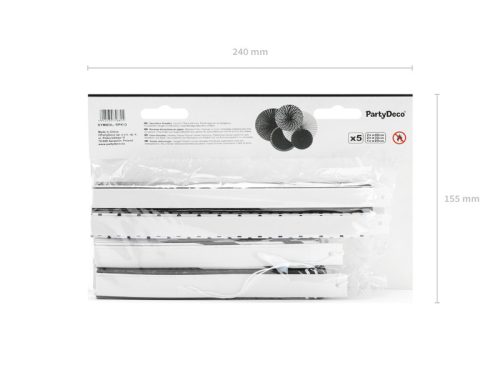 Dekoratív rozetták, fekete-fehér, vegyes (1 db / 5 db)