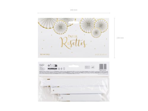 Dekoratív rozetták, fehér (1 db / 3 db)