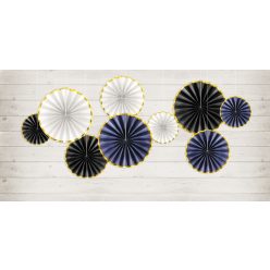 Dekoratív rozetták, fekete (1 db / 3 db)