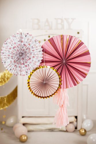 Dekoratív rozetták Virágok, keverék, 26-43 cm (1 pkt / 3 db.)