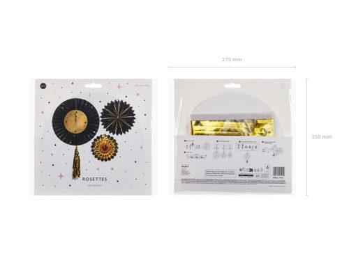 Dekoratív rozetták Óra, mix, 26-43 cm (1 db / 3 db.)