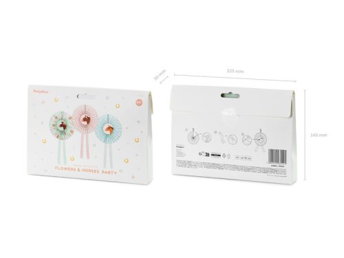 Dekoratív rozetták Lovak, keverék, 35 cm (1 db / 3 db)