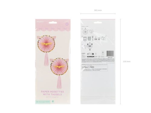 Dekoratív Rosettes Kitty, 26 cm, mix (1 pkt / 2 db.)