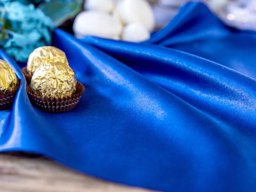 Szatén egyszínű, sötétkék, 0,16 x 9 m (1 db / 9 lm)