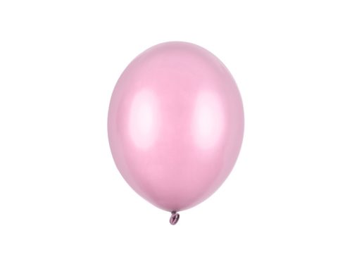 Erős léggömbök 23 cm, metál Candy rózsaszín / pink (1 db / 100 db)