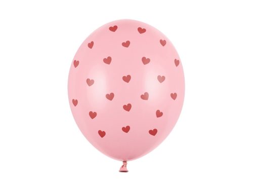 Léggömbök 30 cm, Szívek, Pasztell Baby Pink (1 db / 50 db)