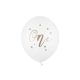 Léggömbök 30 cm, egy, pasztell tiszta fehér (1 db / 50 db.)
