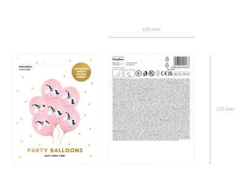 Lufi 30 cm, Kis ló, pasztell halvány rózsaszín (1 pkt / 6 db.)