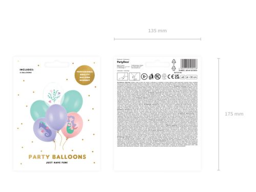 Léggömbök 30 cm, Sea World, mix (1 pkt / 6 db.)