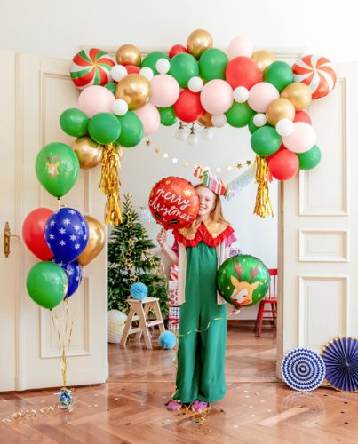 Balloons 30 cm Merry Christmas, mix (1 pkt / 6 pc.)