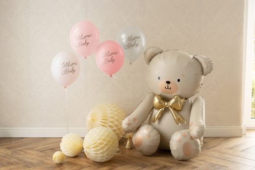 Balloons 30 cm, Welcome Baby, pink mix (1 pkt / 6 pc.)