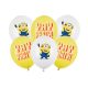 Minyonos party lufi szett, 30 cm, 6 db vegyes mintával