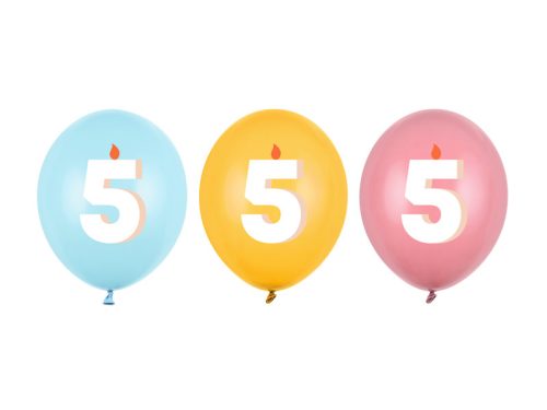 Lufi 30 cm, 5, mix (1 pkt / 50 db.)