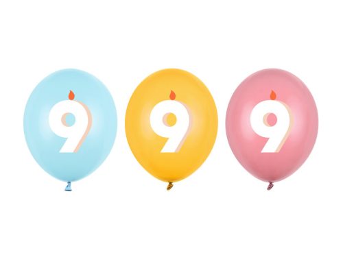 Lufi 30 cm, 9, mix (1 pkt / 50 db.)