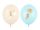 Egér mintás 30 cm-es lufi, világoskék, 50 darabos készlet