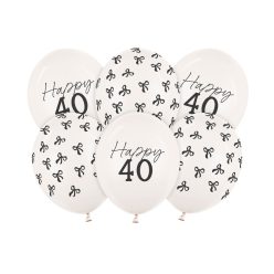 Lufi 30 cm, 40, pasztell törtfehér (1 pkt / 6 db.)