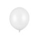 Erős léggömbök 43 cm, metál tiszta fehér (1 db / 25 db)