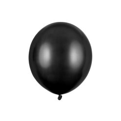 Erős léggömbök, 43 cm, metálfekete (1 db / 25 db)