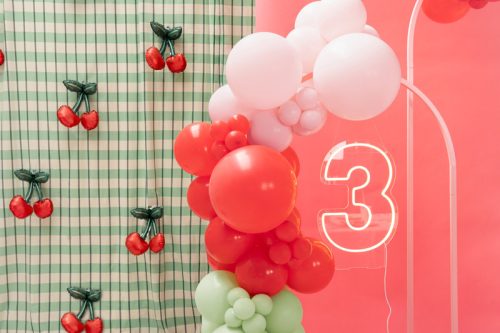 Erős léggömbök 43cm, pasztell mákpiros (1 db / 25 db)