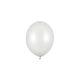 Erős léggömbök 12 cm, metál ezüst hó (1 db / 100 db)